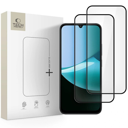 SZKŁO HARTOWANE TECH-PROTECT GLASS FIT+ 2-PACK XIAOMI REDMI 15C 5G / POCO C85 5G BLACK