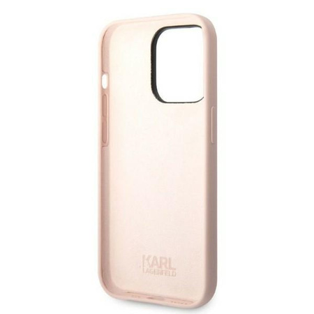 Karl Lagerfeld KLHCP14LSNIKBCP iPhone 14 Pro 6,1" hardcase różowy/pink Silicone Ikonik