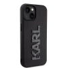 Etui Karl Lagerfeld 3D Rubber Glitter Logo na iPhone 15 Plus - czarne