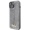 Etui Guess Sequin Script Metal na iPhone 15 - srebrne