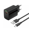 FONENG ładowarka sieciowa EU64 18W 1xUSB QC3.0 + kabel Micro Czarny