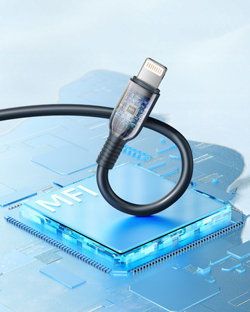 INNOSTYLE JAZZY KABEL USB-C LIGHTNING MFI SZYBKIEGO ŁADOWANIA DO IPHONE KEVLAR 1M CZARNY