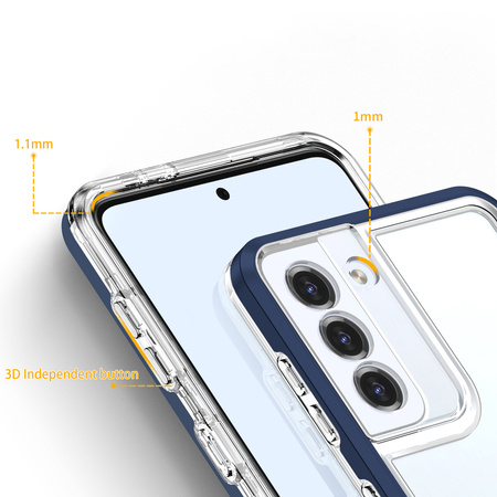 Clear 3in1 etui do Samsung Galaxy S23+ silikonowy pokrowiec z ramką niebieskie