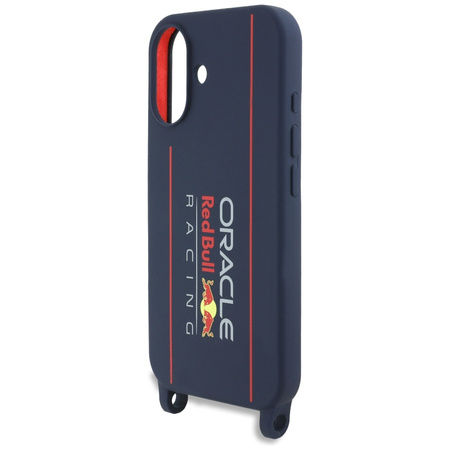 Red Bull RBHMP16S24SISOLRV iPhone 16     6.1" hardcase Silicone Strap and Vertical Logo MagSafe granatowy
