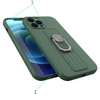 Ring Case silikonowe etui z uchwytem na palec i podstawką do Samsung Galaxy S21 5G czerwony