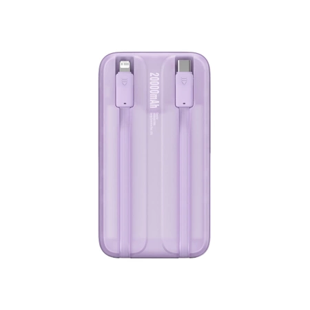 Powerbank Baseus Comet Series z wyświetlaczem 20000mAh 22.5W - fioletowy + kabel USB-A / USB-C