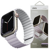 UNIQ pasek Revix Apple Watch Series 4/5/6/7/8/SE/SE2/Ultra 42/44/45mm. Reversible Magnetic lilak-biały/lilac-white