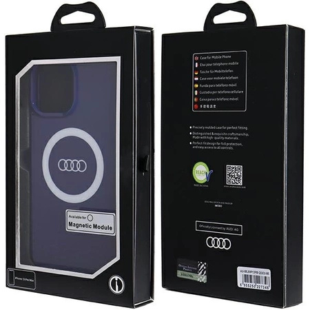 Etui Audi IML Big Logo MagSafe na iPhone 13 Pro Max - niebieskie