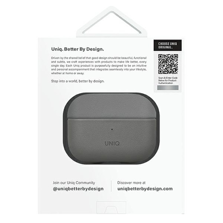 UNIQ etui Lyden DS AirPods Pro 2 gen(2022/2023) szaro-czarny/charcoal grey-black
