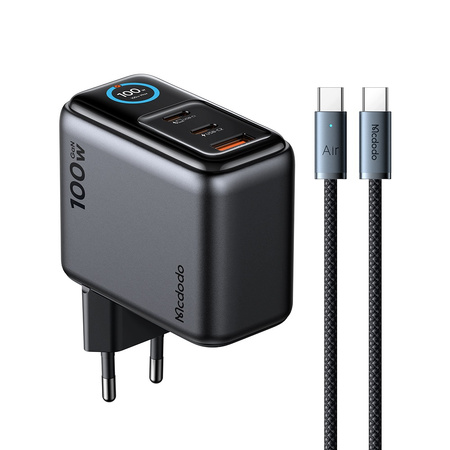 MCDODO SZYBKA ŁADOWARKA SIECIOWA ZASILACZ KOSTKA 3X USB-C USB-A GAN 100W