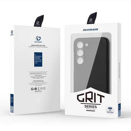 Dux Ducis Grit etui Samsung Galaxy S23+ elegancki pokrowiec ze sztucznej skóry czarne