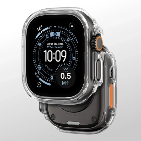 Etui ochronne AMAZINGTHING Minimal na Apple Watch UItra 3 49 mm - przezroczyste