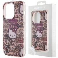Etui Hello Kitty IML Tags Graffiti na iPhone 15 Pro Max - różowe