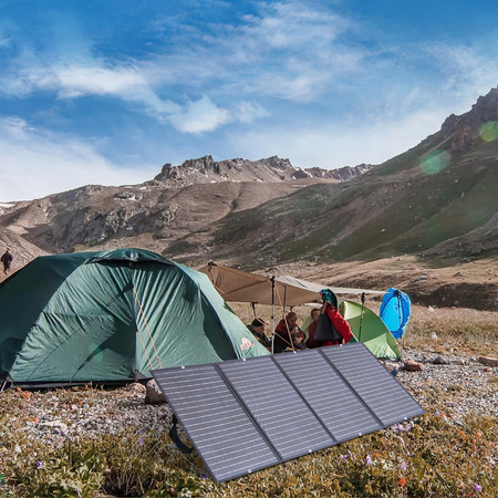 Choetech ładowarka solarna turystyczna składana 160W czarna (SC010)