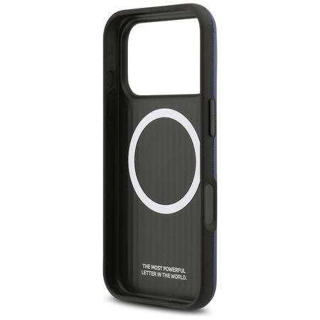 Etui BMW M FW Metal Logo MagSafe do      iPhone 17 Pro Max granatowy
