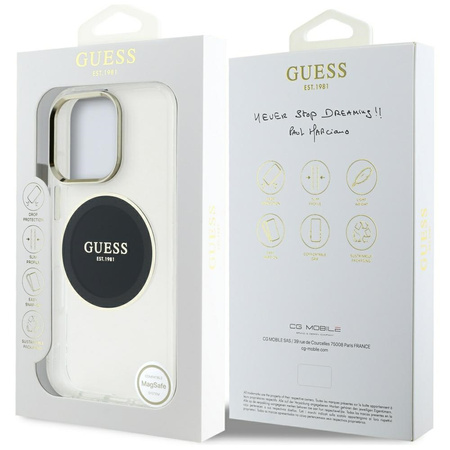 GUESS ETUI POKROWIEC MAGNETYCZNY DO MAGSAFE IPHONE 16 PRO MAX CLASSIC LOGO