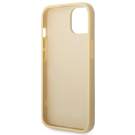 GUESS POKROWIEC HARDCASE DO IPHONE 14 15 13 6.1 ZŁOTY GLITTER SCRIPT