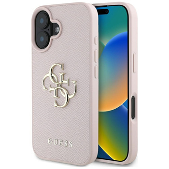 GUESS POKROWIEC TPU DO IPHONE 16 4G LOGO GRANULOWANE WERSJA CLASSIC