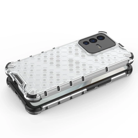 HURTEL ETUI HONEYCOMB DO VIVO V23 5G POKROWIEC Z ŻELOWĄ RAMKĄ PRZEZROCZYSTY