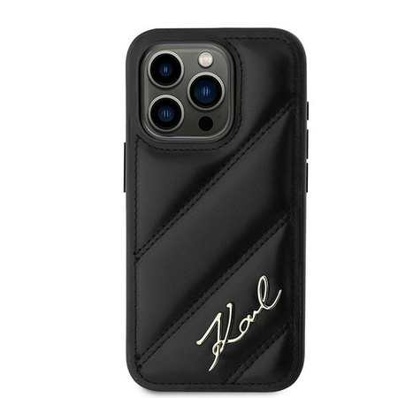 KARL LAGERFELD HARDCASE DO IPHONE 15 PRO MAX 6.7 DIAGONAL QUILTED POKROWIEC