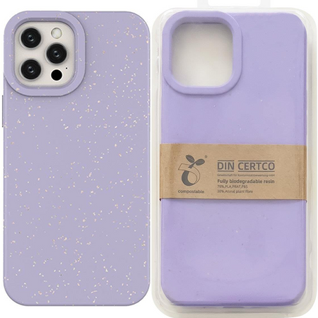 Eco Case etui iPhone 14 Pro Max silikonowy degradowalny pokrowiec fioletowe