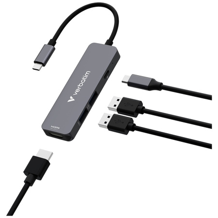 VERBATIM HUB USB-C 3.2 DO TELEFONÓW Z HDMI ALUMINIOWA PRZEJŚCIÓWKA 32155