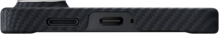 Pitaka Edge Case, Black/Grey Twill (Aaron Button) - Samsung Galaxy S26+