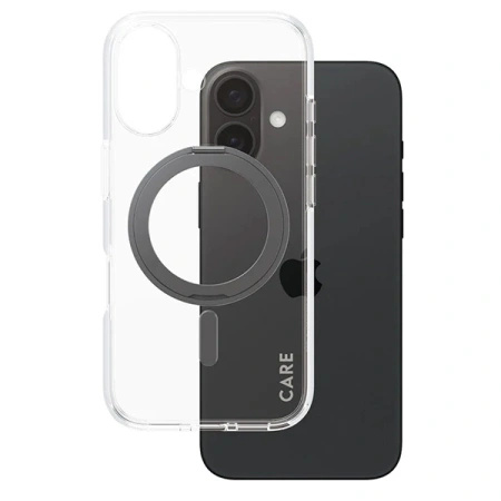 Etui CARE by PanzerGlass Feature Kickstand Case z MagSafe na iPhone 16 - czarne