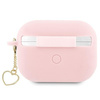 Etui Guess GUAP2LSCHSP na AirPods Pro 2 cover - różowe Silicone Charm Heart Collection