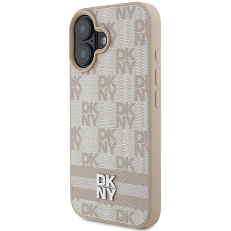 DKNY CASE DO IPHONE 16 6.1 Z PASKAMI PRINTED STRIPES I CHECKERED PATTERN