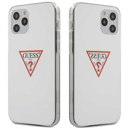 Guess GUHCP12MPCUCTLWH iPhone 12/12 Pro 6,1" biały/white hardcase Triangle Collection