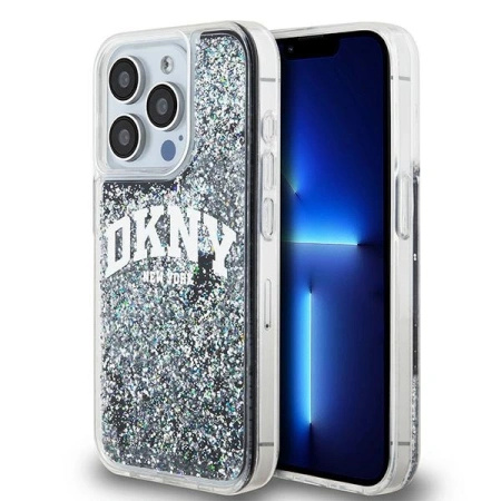 DKNY ETUI HARDCASE DO IPHONE 15 PRO LIQUID GLITTER Z WIELKIM LOGO