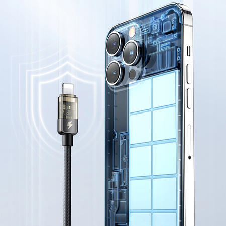  McDodo Kabel Prism, szybki, wytrzymały, do iPhone, 12W, 1.8m, czarny
