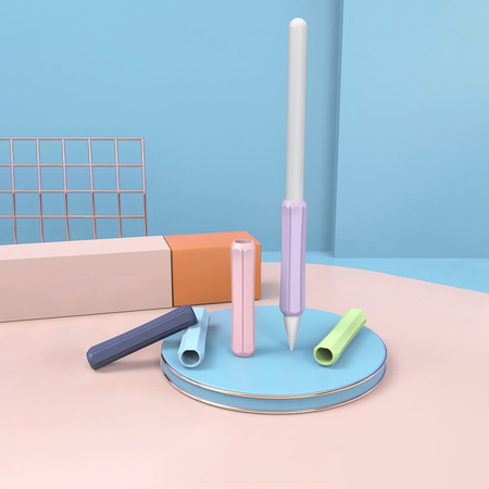 Stoyobe Silicone Holder uchwyt silikonowy dla Apple Pencil 1 / Apple Pencil 2 / Huawei M-Pencil biały