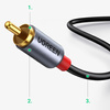 Ugreen kabel przewód audio dźwiękowy USB Typ C (męski) - 2RCA (męski) 1,5m szary (20193 CM451)