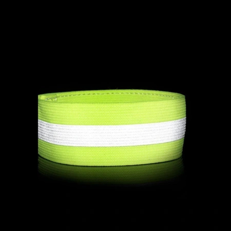 HURTEL ODBLASKOWA OPASKA NA RAMIĘ DO BIEGANIA ROWER RZEP 4 CM POMARAŃCZOWY