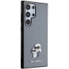 Etui Karl Lagerfeld Saffiano Karl&Choupette Metal Pin na Samsung Galaxy S24 Ultra - szare