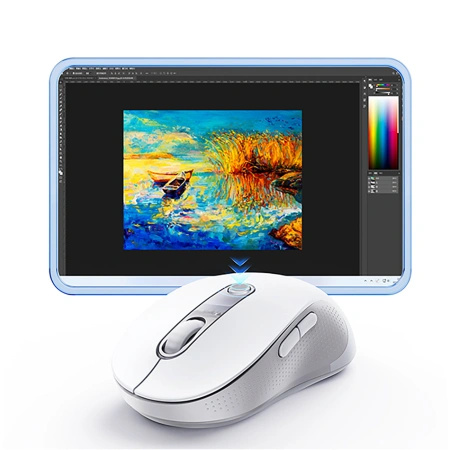 Mysz bezprzewodowa Baseus F02 ergonomiczna Bluetooth - biała