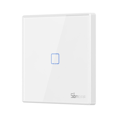 Sonoff T2EU1C-RF jednokanałowy dotykowy włącznik światła przełącznik przycisk Wi-Fi na pilot 433 MHz biały (M0802030009)