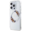 Etui Guess IML Flowers Wreatch MagSafe na iPhone 15 Pro - przezroczyste