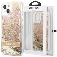 Guess GUHCP13SLFLSD iPhone 13 mini 5,4" złoty/gold hardcase Paisley Liquid Glitter