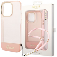 Guess GUHCP14MHGCOHP iPhone 14 Plus 6,7" różowy/pink hardcase Translucent Pearl Strap