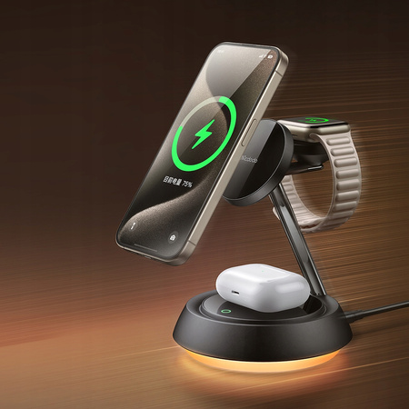 MCDODO INDUCTIVE CHARGER 15W 3IN1 FOR MAGSAFE IPHONE AIRPODS WATCH LAMP