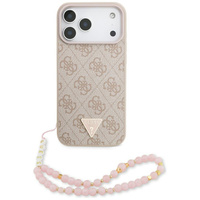 Etui Guess 4G Strap Triangle Logo        MagSafe do iPhone 17 Pro Max różowy