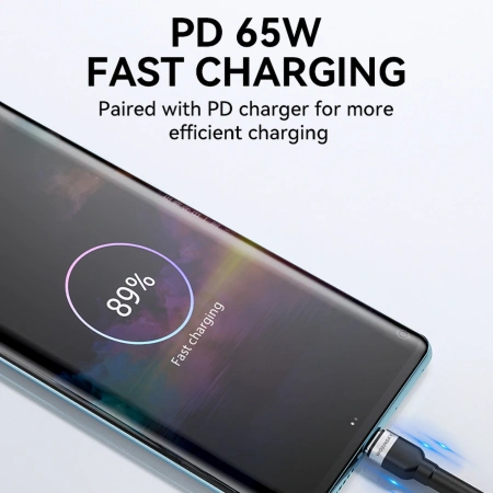 WOZINSKY KABEL USB-C USB-C DO MACBOOK PRO AIR IPAD SZYBKIE ŁADOWANIE 65W 1M