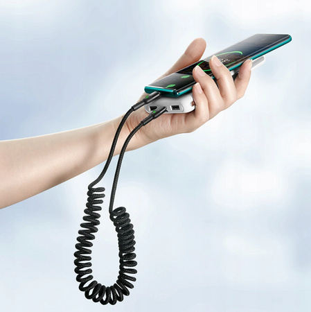 Mcdodo Omega Phone Cable Spring Fast LED USB Type-C PD 1.8m Black