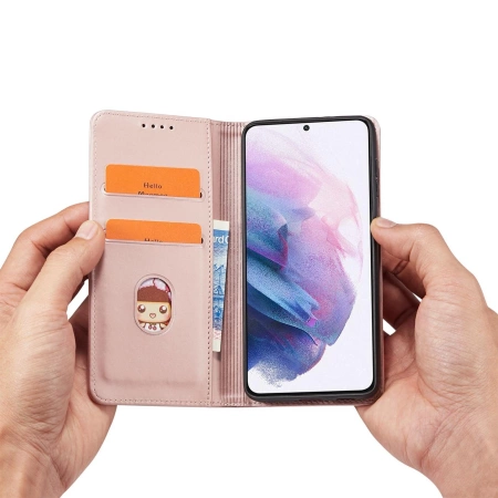 HURTEL ETUI MAGNET CARD POKROWIEC DO SAMSUNG GALAXY S22 PLUS PORTFEL RÓŻOWY