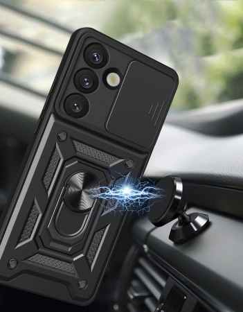 HURTEL ETUI PANCERNE HYBRID ARMOR CAMSHIELD DO SAMSUNG GALAXY S25 Z OSŁONĄ