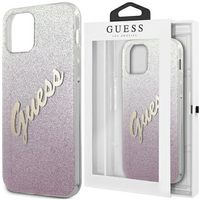 Guess GUHCP12LPCUGLSPI iPhone 12 Pro Max 6,7" różowy/pink hardcase Glitter Gradient Script