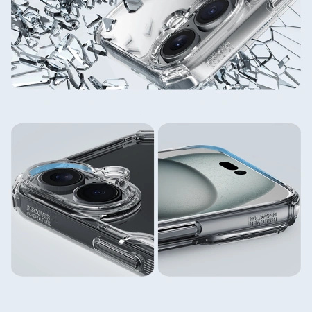 NILLKIN ETUI NATURE PRO CASE DO IPHONE 16 LEKKIE OCHRONA TELEFONU Z CAMERĄ